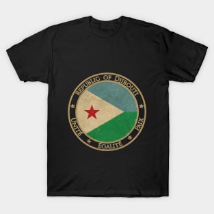 Vintage Republic of Djibouti Africa African Flag T-Shirt